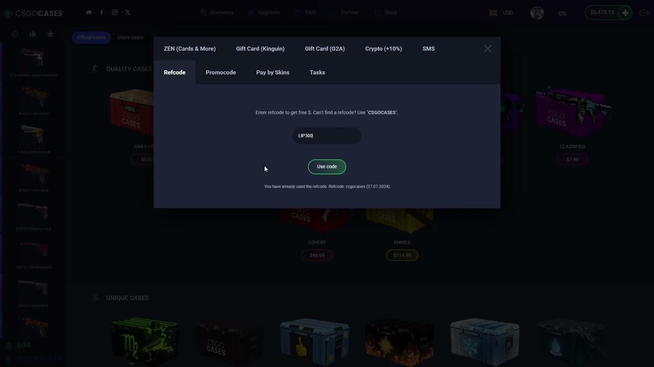 CSGOCases Free Coins – Working Promo Code for Case Opening