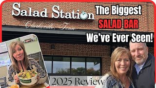 Biggest Salad Bar We've Ever Seen! Our Salad Station Review In Clarksville Tenn!