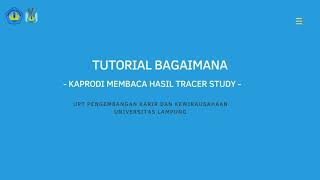 Tutorial Tracer Study (bagi Program Studi)