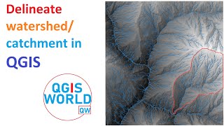 Delineate watershed area in QGIS || Delineate catchment area in QGIS