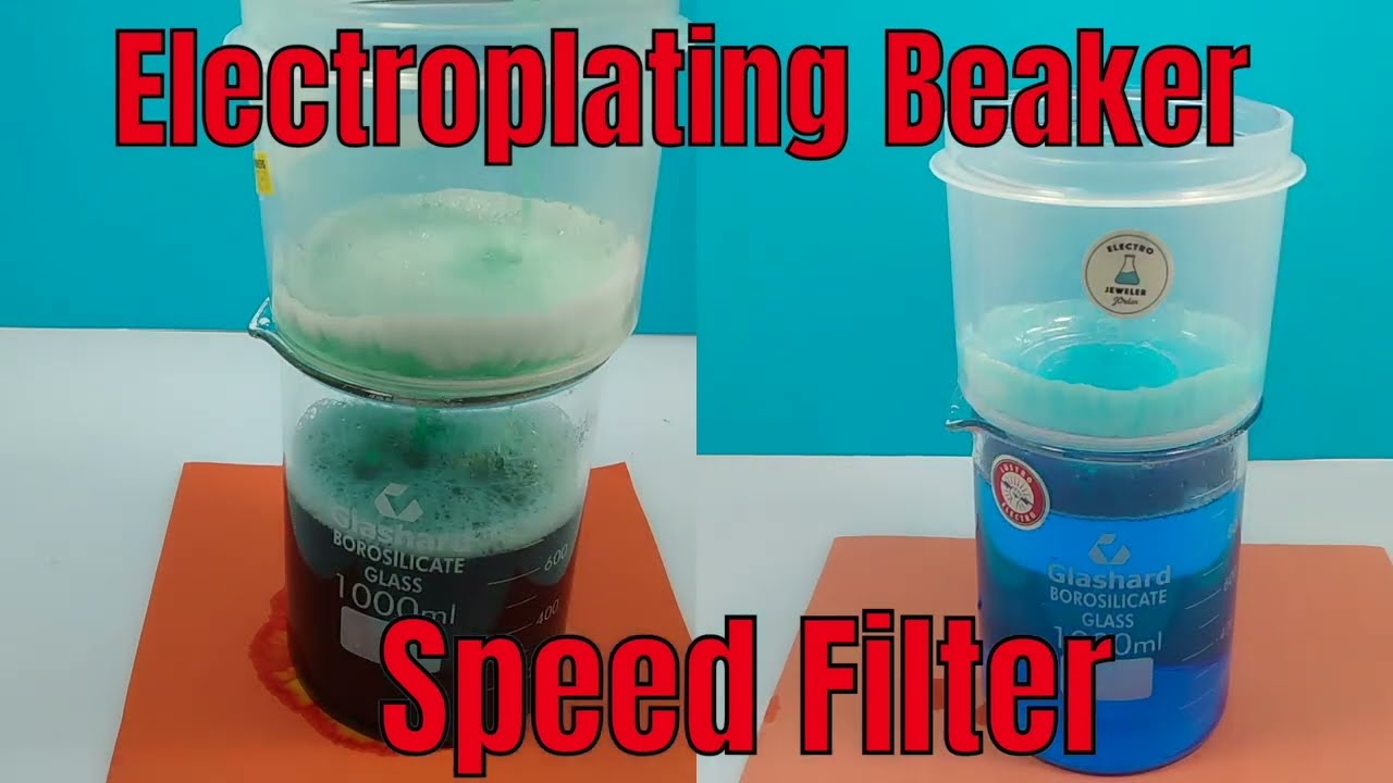 1 micron Speed Filter. Electroplating Beaker Filtered in 30 seconds! Nickel , Copper , Electroform.