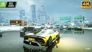 [4K90FPS] GTA 5 EXTREME RAY TRACING GRAPHICS 2022 | NVE + QUANTV RAIN REFLECTION + NB VISUAL + RTGI
