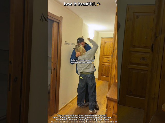 Long distance couple reunites ❤️#funny #tiktok #funnyvideo #funnytiktok #love