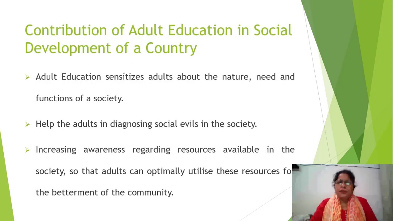 research on adult education has shown that