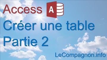 Access : Créer une table 2