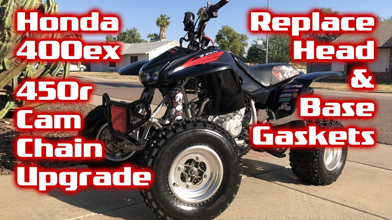 Honda 400ex Install CRF TRX 450r Timing Chain, Replace Base Gasket
