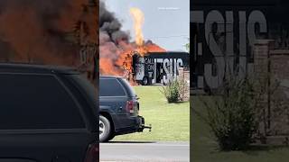 ‘Jesus’ bus explodes sending debris flying into cars