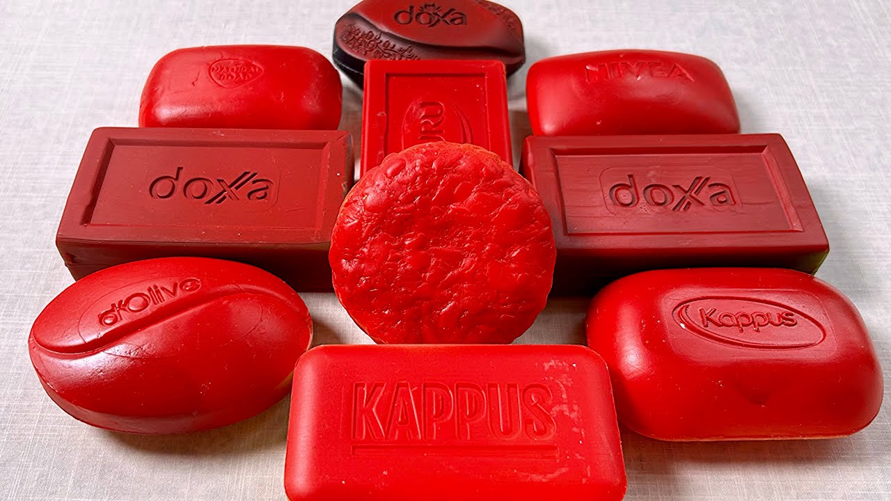 ASMR soap cutting Painted soap Relaxing soap АСМР мыло Хруст мыла