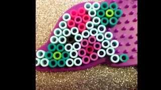How to make a perler bead dolphin ( flower design )            SUBSCRIBE