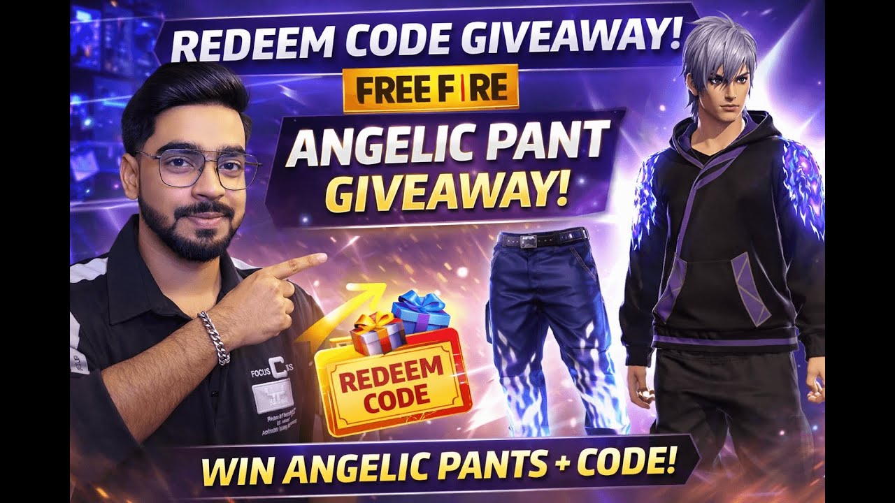 🔴🔥 FREE FIRE REDEEM CODE GIVEAWAY LIVE | ANGELIC PANT GIVEAWAY 🎁 | FF LIVE TODAY | SHIV BOSS YT