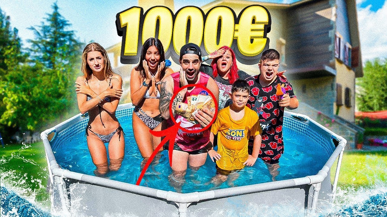 EL ÚLTIMO EN ABANDONAR LA PISCINA GANA 1000€!! Reto con la FAMILINK!!