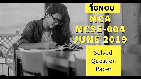 MCSE004 Numerical and Statistical Computing June 2019 IGNOU MCA #June2019 #mcse004 #mca Self Studies