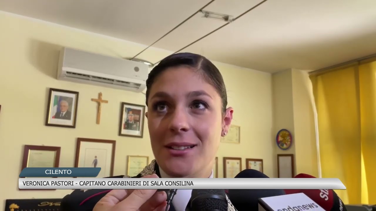 Il neo capitano della Compagnia Carabinieri di Sala Consilina, Veronica Pastori incontra la stampa