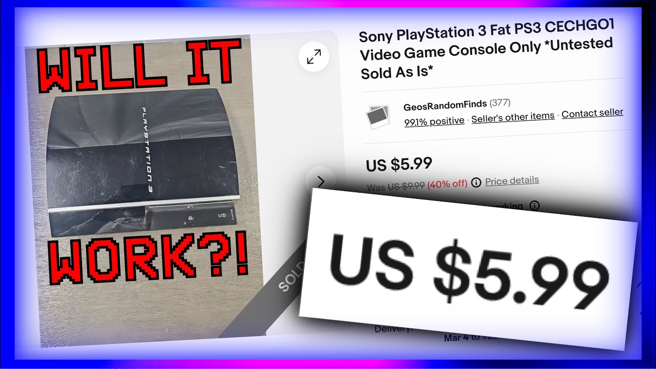 I BOUGHT A PLAYSTATION 3 FOR $6!!!