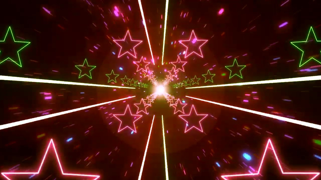 [4K][3 Hours] Neon Laser Adventure Background