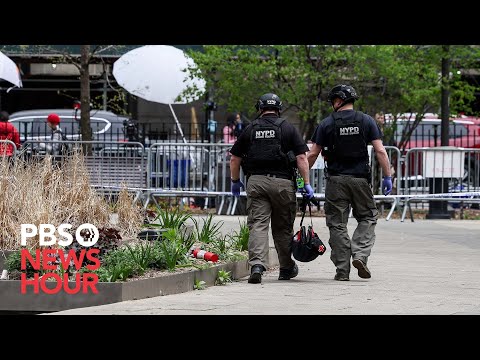 WATCH: New York police give update on man who set himself on fire outside of Trump trial