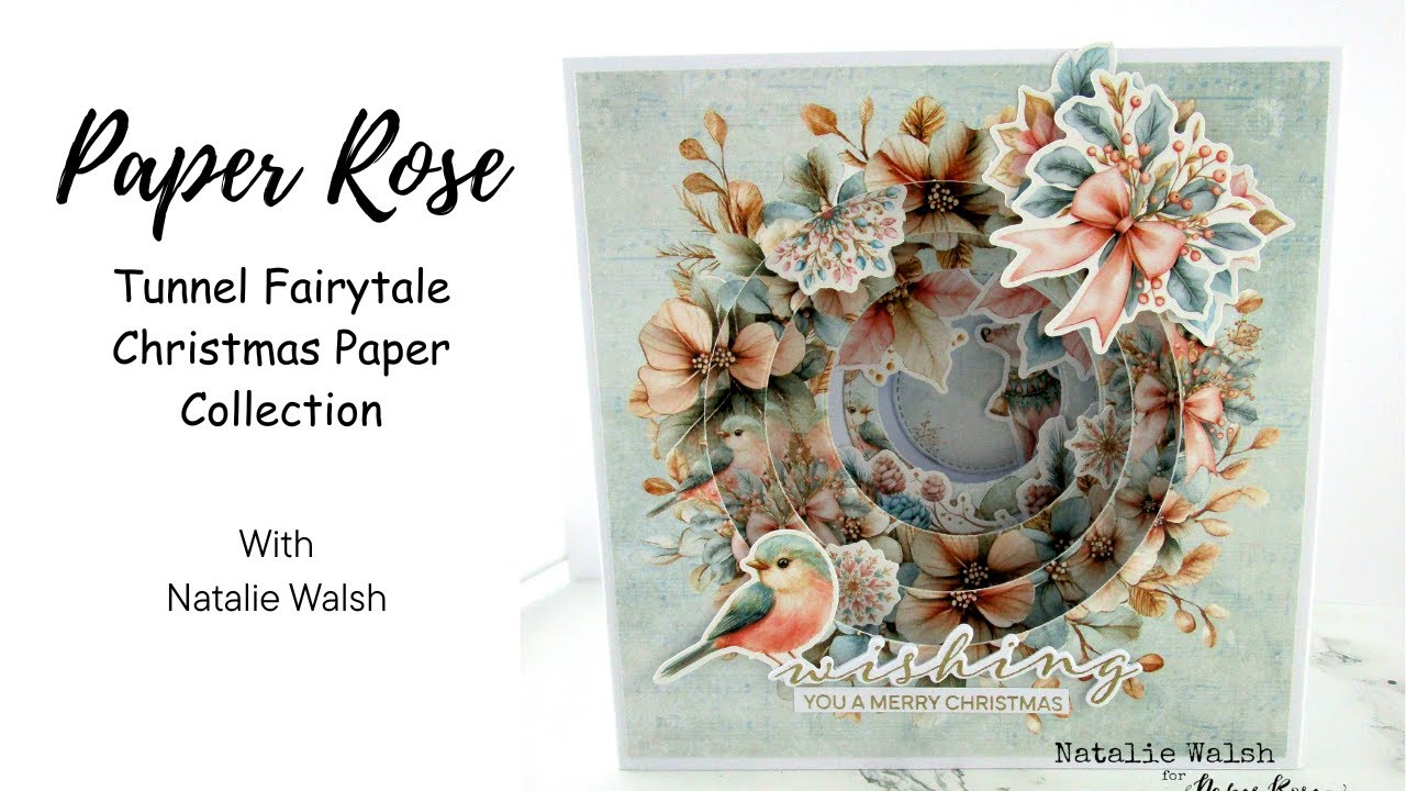 Paper Rose Studio | Fairytale Christmas | Tunnel Card - YouTube