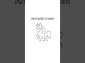 How to draw a horse #funny #tutorial #meme #art #arttutorial #miunavt