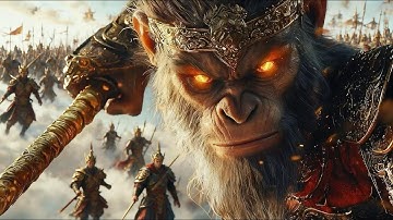 【FULL MOVIE】黑神話悟空！孫悟空憑一己之力單挑百萬天兵，一根金色箍棒大鬧天宮，挑戰天庭無上權威！#孙悟空#黑神话悟空#金箍棒
