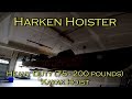 Product Review and Installation:  Harken Hoister, Heavy Duty Kayak Garage Storage