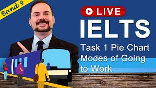 IELTS Live Class - Task 1 Writing Pie Charts on Going to Work