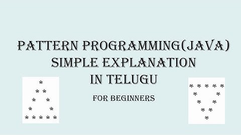 JAVA PROGRAMMING - Hollow Triangle & Inverted Hollow Triangle Patterns in Java - Explained in Telugu