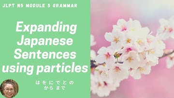 JLPT N5 Module 5 Expanding a simple sentence using particles