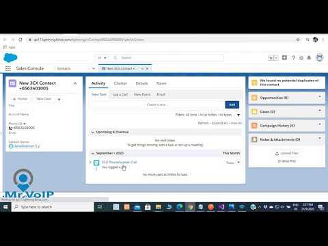 Salesforce Integration with 3CX - video from Dcare