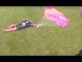 Both parachutes failed skydiving malfunction with hard landing.