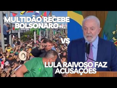 BOLSONARO É RECEBIDO POR MULTIDÃO E GRITOS DE "MITO" EM FEIRA. LULA DIGERE MANIFESTAÇÃO NA PAULISTA