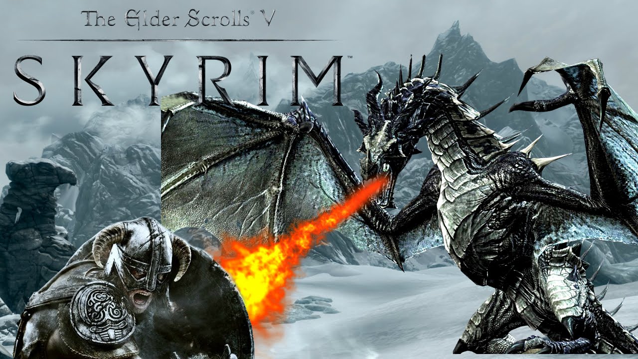 THERE IS A DRAGON!!! - Skyrim