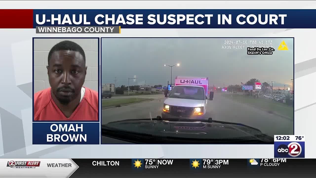 U-Haul chase suspect appears in court - YouTube