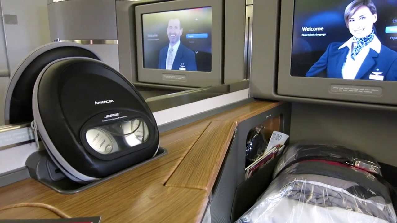 AA101 LHR-JFK American Airlines First Class London to New York new ...