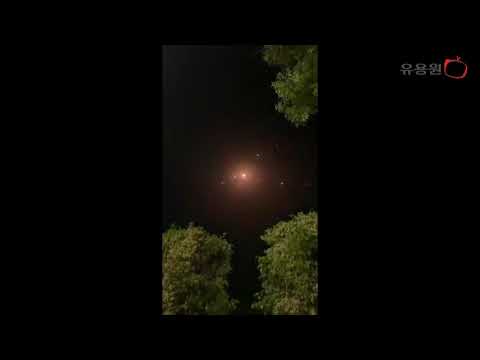 불꽃놀이 하듯 20여발의 팔레스타인 로켓 공격을 거의 동시에 요격하는 이스라엘 아이언돔 영상 / 라파엘사 제공