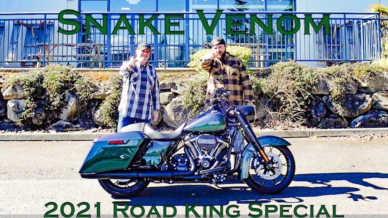 21 Harley Davidson Road King Special Custom Paint Color Snake Venom Youtube