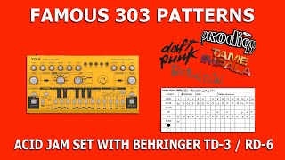 FAMOUS 303 PATTERNS | Acid Jam Set with Behringer TD3 / TD3 MO / RD6