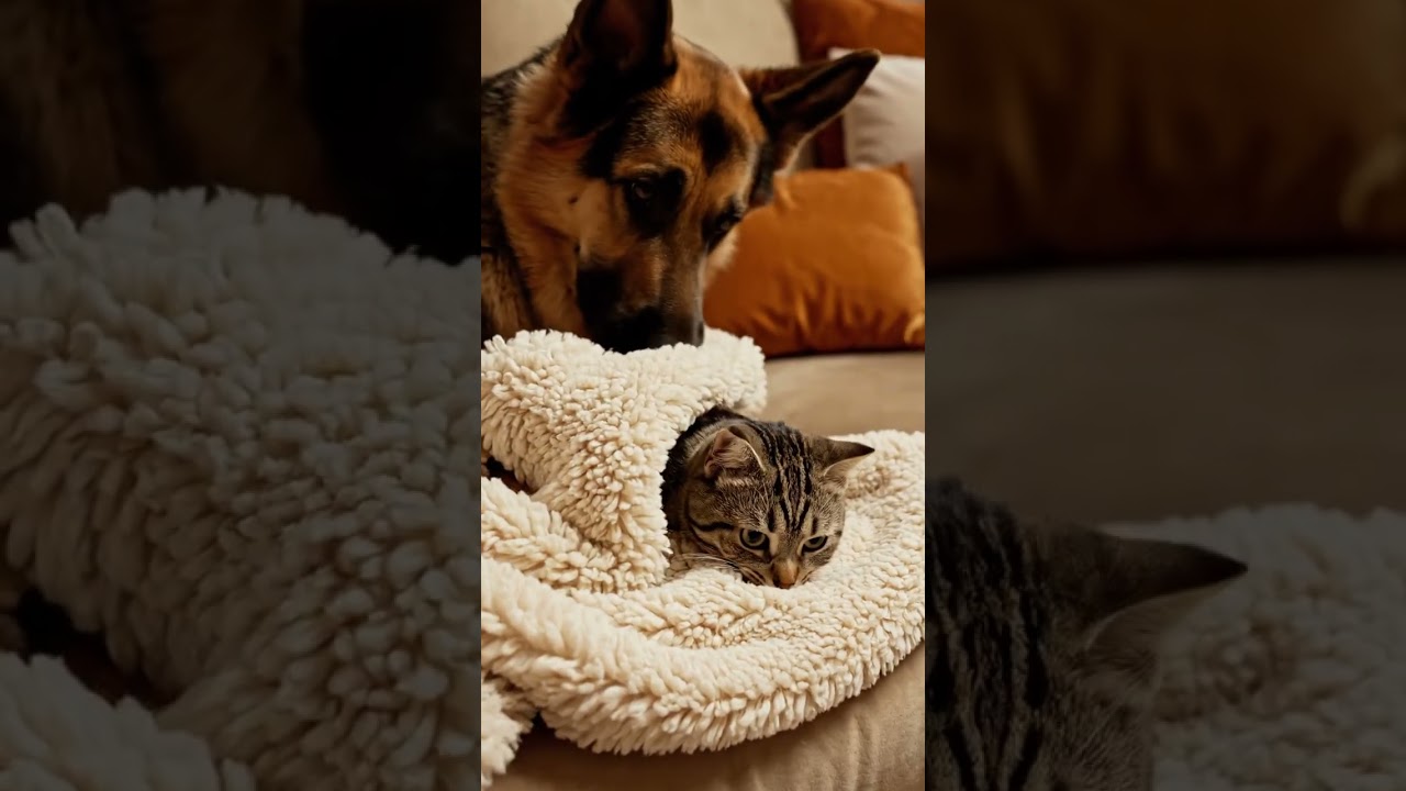 Cat Hides Under Blanket… Dog Finds It! 😻🐶 
