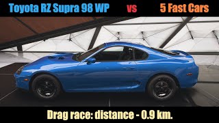 Forza Horizon 5 | Drag race: Toyota RZ Supra 1998 WP vs 5 Fast Cars | distance - 0.9 km. screenshot 2