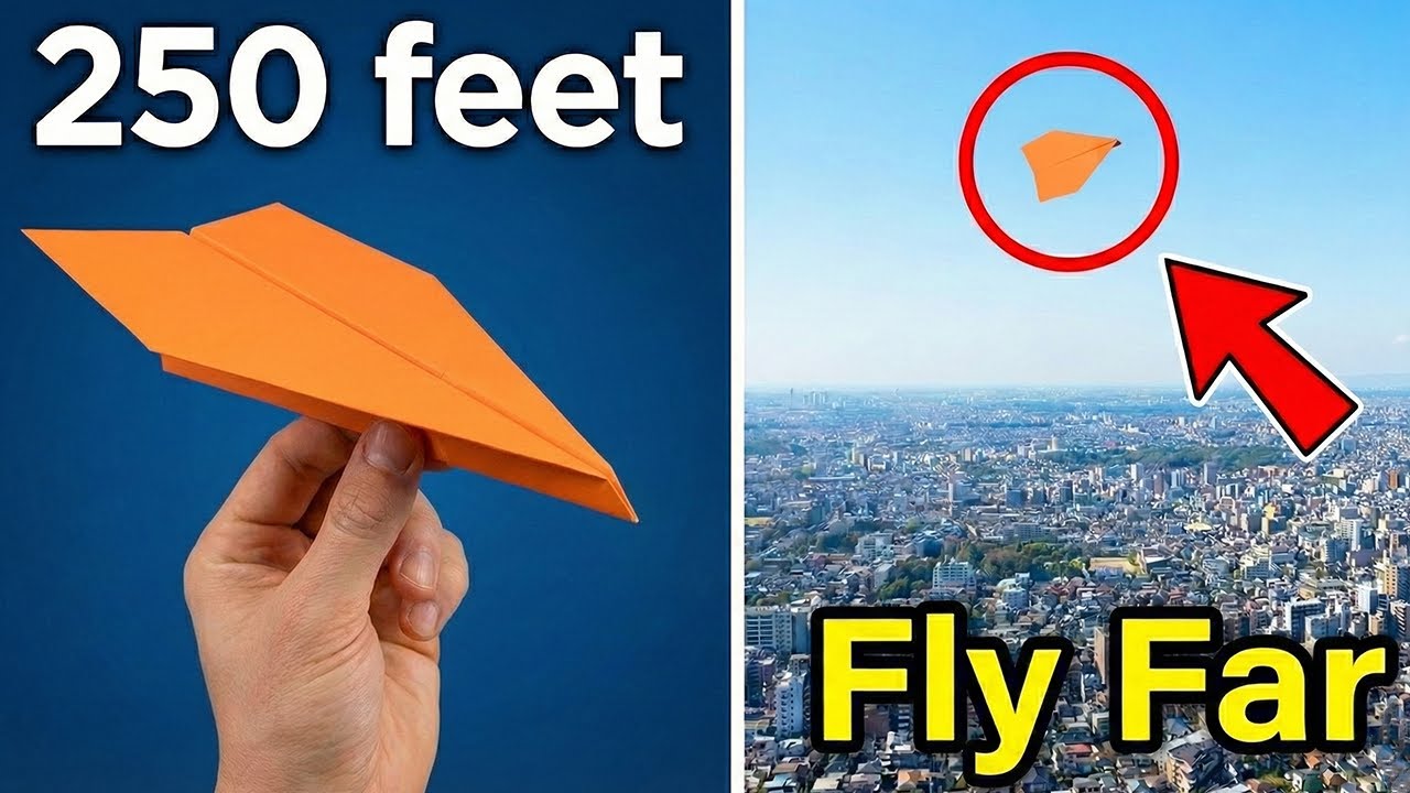 Как Сделать Бумажный Самолет, Который Летит Долго — Более 250 Футов!