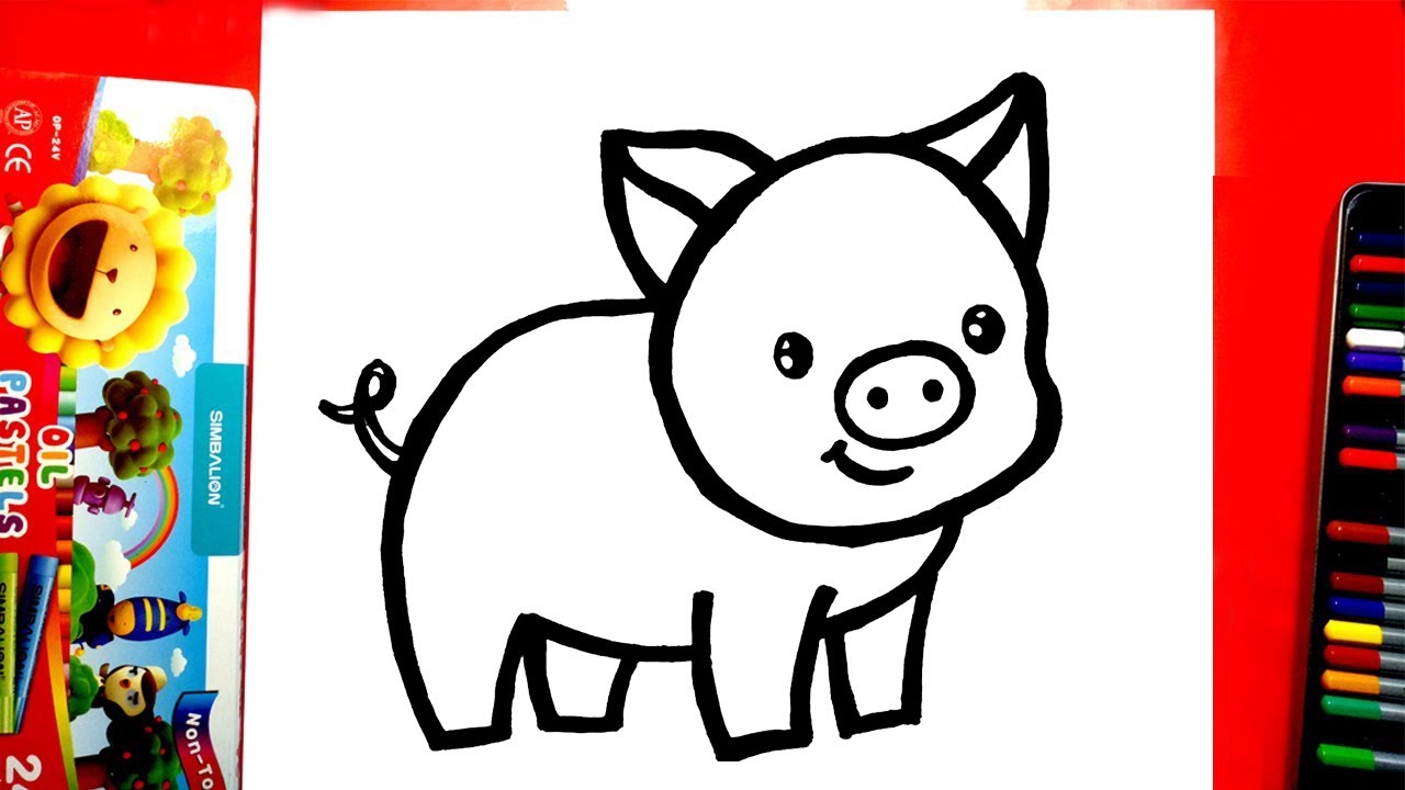 Tổng hợp tranh vẽ con lợn với những hình ảnh đáng yêu