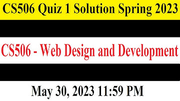 CS506 Quiz 1 | CS506 Quiz 1 Solution Spring 2023 |  CS506 Quiz 1 Solution