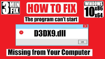 D3DX9.dll was Not Found Error?❌ How To Fix d3dx9.dll is Missing from computer ✅Windows 10 💻32/64 bit