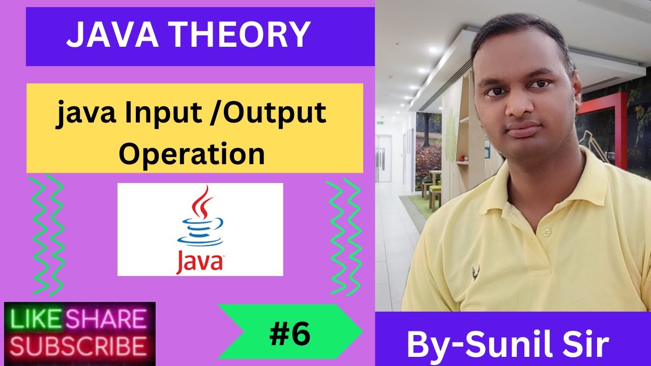 java input output operation || the place of learning - YouTube