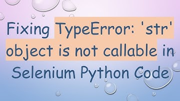 Fixing TypeError: 