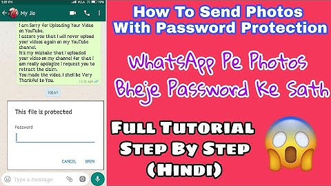 How To Send Photos With Password Protection On WhatsApp & Other Social Sites (Hindi) | Must Try 🔥🔥