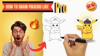 how to draw pikachu like a pro 🤩