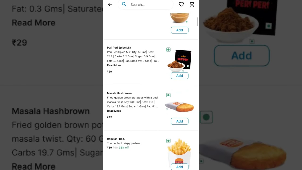 burger at rs 18 Digihaat app 