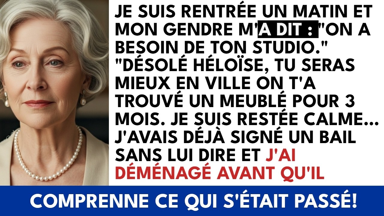 « Ta chambre va changer de fonction. » Mon gendre a posé une valise devant ma porte un mardi matin, comme on annonce une livraison. J’avais 63 ans, je vivais dans le studio au fond de leur jardin...