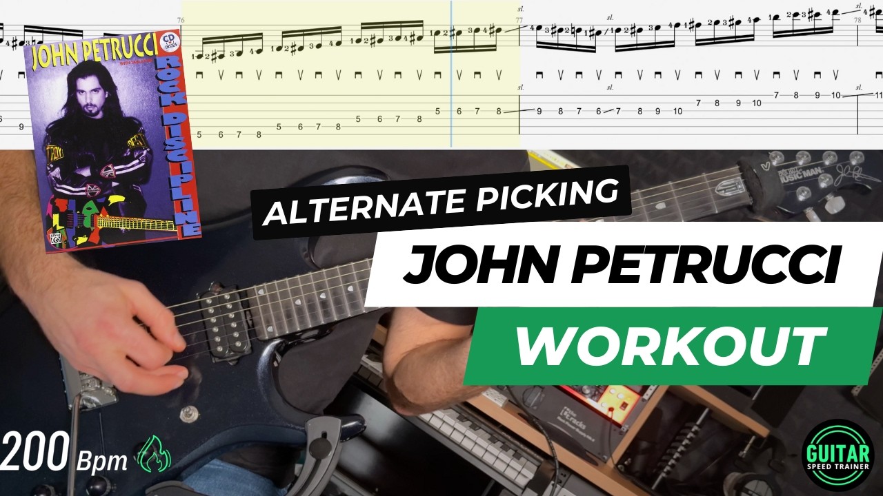 John Petrucci’s Rock Discipline Chromatic Exercise - Alternate Picking Speed Workout