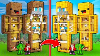JJ and Mikey: From POOR To RICH Statue in Minecraft - Maizen